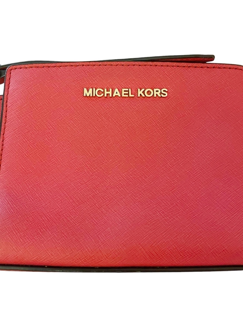 Michael Kors Coral-Red Selma Mini Crossbody
